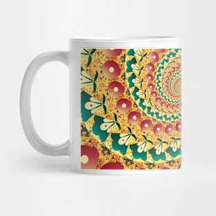 Abstract Fans Spiral Mug